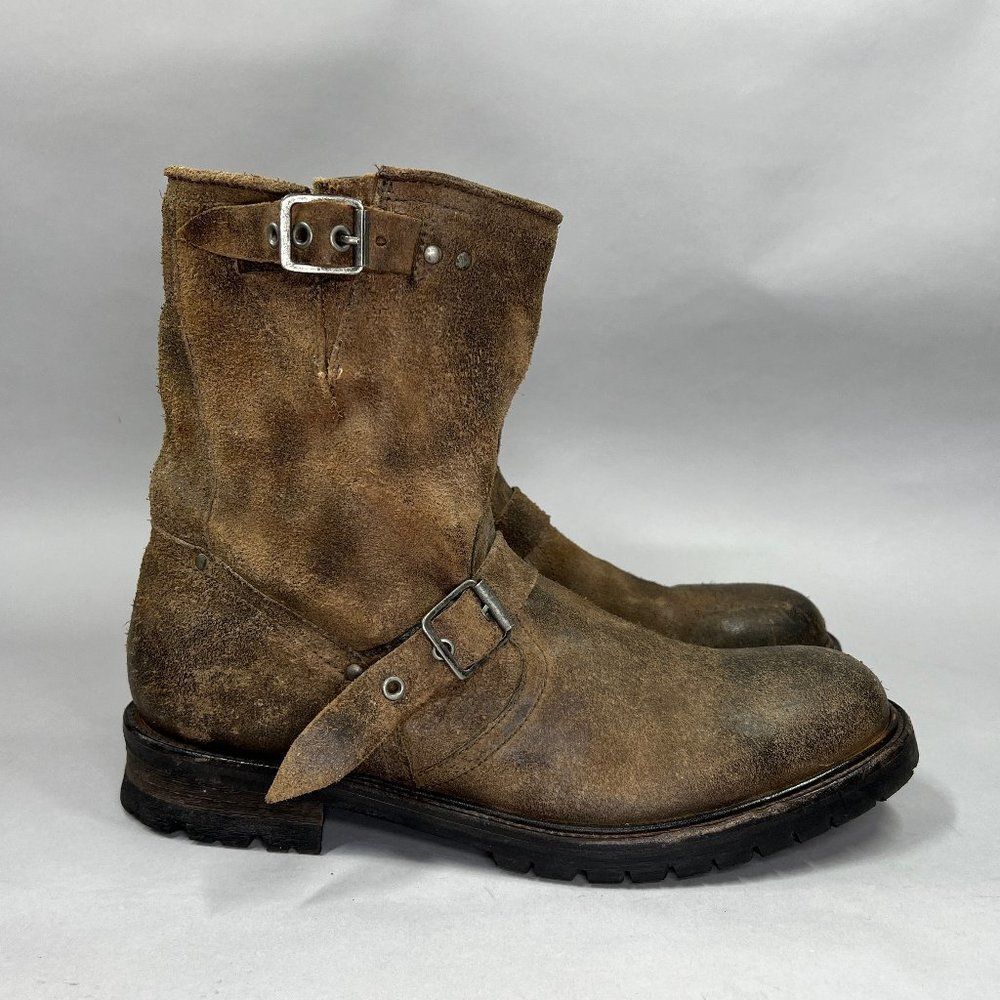 John Varvatos Men's Motorcycle Buckle Boots